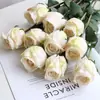 Buquê de Rosas Artificiais para o Dia dos Namorados com Bordas Queimadas, Flores Artificiais para Decoração de Sala de Estar em Casa, Acessórios para Fotografia de Casamento
