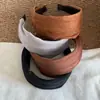 Faixa de Cabeça de Camurça de Aba Larga para Outono e Inverno, Faixa de Cabeça de Aba Larga na Cor Café de Cano Alto, Grampo de Cabelo, Acessórios de Cabelo de Alta Qualidade, Adereços de Cabeça
