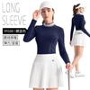 Ropa de golf PGM para mujer, camiseta deportiva ajustada de otoño, estilo deportivo cálido