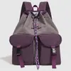 Mochila con Cordón de Color Contrastante Amarillo Limón y Verde Menta, Estilo Montaña, Estilo Dopamina Juvenil, Mochila Ligera para Viajes al Aire Libre