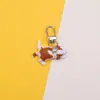Lindo llavero colgante de cachorro de mascota de dibujos animados, colgante de perro creativo, pequeño regalo para estudiantes y parejas, decoración de perro