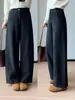 Pantalones Casuales de Acetato y Lana Súper Adelgazantes y Cómodos, Corte Tridimensional, Suaves y Adelgazantes, Caída Amplia para Otoño e Invierno G102002