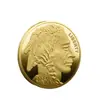 A NOSOTROS. Set de Monedas de Oro y Plata de Búfalo 2024 Medallas Conmemorativas Transfronterizas para Hacer Monedas Conmemorativas de la Cabeza Vieja de Búfalo para Vender Regalos