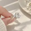 Anillo ovalado de moissanita tipo huevo de paloma para mujer, exquisito diseño en forma de huevo, estilo vintage, elegante anillo de compromiso de oro rosa con diamante champagne