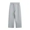 Pantalones de chándal para hombre, estilo retro americano, elásticos, de cintura alta, pierna ancha, otoño, holgados, estilo perezoso, versátiles, casuales