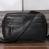 Bolso de Hombro para Hombre de Cuero Curtido al Vegetal Transfronterizo, Bolso Cruzado de Cuero Genuino de Alta Calidad de Moda, Bolso de Hombro de Cuero