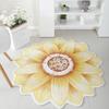 Alfombra Floral Única para Vestidor, Alfombrilla de Noche para Habitación de Niña, Alfombrilla Refrescante de Cachemira Sintética de Moda