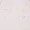 Decoraciones para uñas de colores macarrón, transparentes como el hielo, con forma de corazón hueco y estrella de cinco puntas, pequeños accesorios de resina para decoración de uñas DIY, y adornos para uñas
