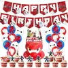 En stock Suministros de decoración para fiesta de cumpleaños temática de Baymax Banner Topper para pastel Banderín Set de globos