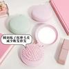 Coreano Ins Macaron Color Sólido Suave Lindo Espejo Mini Portátil Plegable Peine Espejo Peine Cojín de Aire