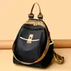Mochila de Tecido de Nylon para Mulheres Estilo Coreano Nova Moda Versátil e Atmosférica Bolsa Casual de Nylon para Mulheres Mochila de Viagem de Grande Capacidade