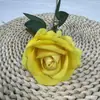 Rosa Artificial Popular de Veludo com Pérola, Flor Artificial de Haste Única, Flor Artificial Realista para Casamento com Toque de Luxo