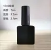 Fornecimento de fábrica conjunto de frascos de esmalte de vidro frasco de esmalte preto com tampa pincel frasco secundário 5ml10ml15ml