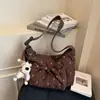 Bolsa de Ombro Transversal Feminina Elegante Casual da Moda Simples Japonesa e Coreana Nova Tendência 2025 de Grande Capacidade