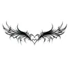 Nuevas Pegatinas de Tatuaje para Cintura y Abdomen de Súcubo Tótem Oscuro Corazón de Mariposa Abdomen Pequeño Sexy Impermeables Varias Pegatinas de Tatuaje