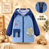 Buzos para Niños Otoño e Invierno Anti-Manchas Chaqueta de Plumas Ropa Protectora Impermeable Dibujos Animados Lindos Prendas de Abrigo Chaqueta Elegante Cremallera Extendida
