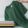 Camiseta de Manga Corta para Hombre Color Sólido Camisa Base Moderna Barata Manga Media Top de Verano Seda de Hielo