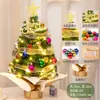 Árvore de Natal Pequena Mini Árvore de Natal Decorações de Mesa 45cm60cm Árvore Luminosa Decoração Artesanato Presentes