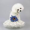 Roupas para animais de estimação roupas para cães Gato roupas para cães de pelúcia primavera e verão vestido fino pequena saia margarida atacado