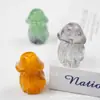 Venda Direta de Fábrica de Peças Esculpidas de Água-viva de Cristal Fluorita Natural, Pingentes, Enfeites, Etiquetas de Mão, DIY Cristal do Mar Leste Atacado