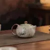 Tetera estilo chino de gres Ru, tetera pequeña cultural y creativa de Dunhuang, regalo corporativo de negocios, tetera para uso doméstico con filtro