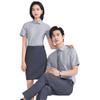 Camisa Profesional Blanca de Manga Corta Elástica de Verano del Fabricante para Hombres y Mujeres, Ropa Formal, Camisa de Modal Lenzing, Uniforme de Trabajo con Logo Bordado