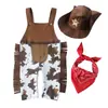 Arnés Vaquero Occidental para Niños Ropa de Verano para Niños Bebé Portabebés Mono Ropa de Festival