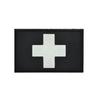 Insignia de la Cruz Roja Parche de Primeros Auxilios Médicos Reflectante IR Grabado Láser Pegatina de Tela Bordada Velcro Luminoso Doble Cara