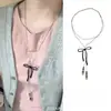 Collar Retro de Estrella de Mar para Chica Hot Cadena Larga para Suéter Estilo Vacacional Collar Plateado Escarchado Estilo Marino Colgante de Estrella