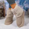 Outono de 2026 Novo Tamanho Grande Feminino Casual Confortável Estilo Europeu e Americano Fashionável Botas Peludas para Exterior Tamanho Único