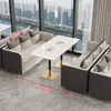 Mesas e Cadeiras de Café para Negócios de Luxo Leve, Cabines, Sofás, Recepção de Lobby de Hotel, Sala de Reunião, Sala de Estar, Combinação de Sofás para Lazer