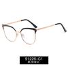 91226 nuevo transfronterizo gafas anti-luz azul miopía para mujer se puede equipar con montura metálica redonda de ojo de marea coreana para hombre