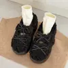 Zapatos de Algodón Peludos para Mujer Invierno Ropa de Abrigo 2025 Nuevo Estilo Coreano Estilo Hada Cálidos con Forro de Felpa Zapatos de Algodón para Mujer Mary Jane