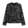 Otoño e Invierno 2025 Nueva Chaqueta Acolchada Estampada Casual Transfronteriza Europea y Americana Chaqueta de Algodón W034 25156