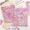 Auténticos Maravillosos y Lindos Brillantes Estrella Fugaz Burbuja 3D Pegatinas Lindas Dibujos Animados Niños Juguete DIY Pegatinas