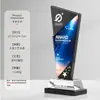Troféu de Cristal Impressão Colorida Criativa Atmosfera de Alto Padrão Prêmio de Funcionário Destaque da Empresa Lembrança Honorária Troféu Atacado