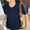 Nuevo producto de verano 100% algodón cuello polo liso color sólido casual versátil adelgazante capa base estilo coreano camisa de punto ropa de mujer