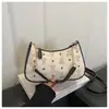 2026 Bolsas Retro Vintage Europeas y Americanas con Bloques de Color Florales de un Solo Hombro Bajo el Brazo Bolsa de Media Luna Transfronteriza para Mujer Versátil Bolso de Hombro Cruzado