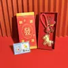 Série Atraidora de Fortuna: Bolsa Atrai-Dinheiro Pingente Chaveiro de Celular com Cavalo Dourado, Presente Caixa com Pingente Atrai-Fortuna para Amigo