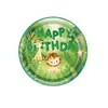 En stock nuevo animales de la selva verde vajilla desechable platos de papel vasos de papel servilletas de papel decoración de evento de fiesta de cumpleaños