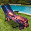Funda para silla de playa transfronteriza bolsa para silla de playa de microfibra impresión digital 3D serie delfín