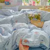 Conjunto de Roupa de Cama Genuíno Grau A Quatro Peças Mãe e Bebê Camada Dupla Gaze Folha de Dormir Crua Capa de Edredom Conjunto de Três Peças para Dormitório Estudantil