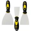 Espátula de mango bicolor 1 pulgada 2 pulgadas 3 pulgadas 4 pulgadas 5 pulgadas 6 pulgadas mango de goma cuchillo para masilla espátula acero inoxidable pala de limpieza