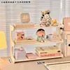 Prateleira de armazenamento de mesa de escritório multicamadas, organizador de mesa para dormitórios estudantis, prateleira de armazenamento de canto com aumento de altura