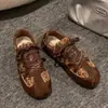 Tênis de treino alemães retrô com estampa de leopardo para mulheres, nova coleção de outono 2026, tênis casuais baixos, super modernos e versáteis, perfeitos para estudantes, semelhantes ao estilo "Forrest Gump"