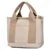 Bolso de lona nuevo de estilo japonés muy elegante, moderno y sencillo, bolso tote de gran capacidad, adecuado para el uso diario, bolsa para el almuerzo multiusos para mujer