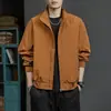 2026 Chaqueta para Hombre Estilo Nuevo Retro Americano Holgada Abrigo para Pareja Cremallera Bidireccional de Alta Calidad 12 Colores Cuello Alto Superior Transfronterizo