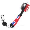 Herramienta cepillo de limpieza de golf cepillo de limpieza de doble cara para cabeza de golf cepillo de nailon suministro directo cepillo de bandera transfronterizo