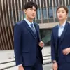 Traje formal de negocios para hombre y mujer, profesor de empresa estatal, ejecutivo de departamento de ventas, ocho colores opcionales, ropa de trabajo para banco
