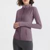 Roupa de Ioga de Pelúcia Cardigã com Zíper Feminino Corta-vento Esportivo Secagem Rápida Respirável Corrida Fitness Manga Longa Outono e Inverno